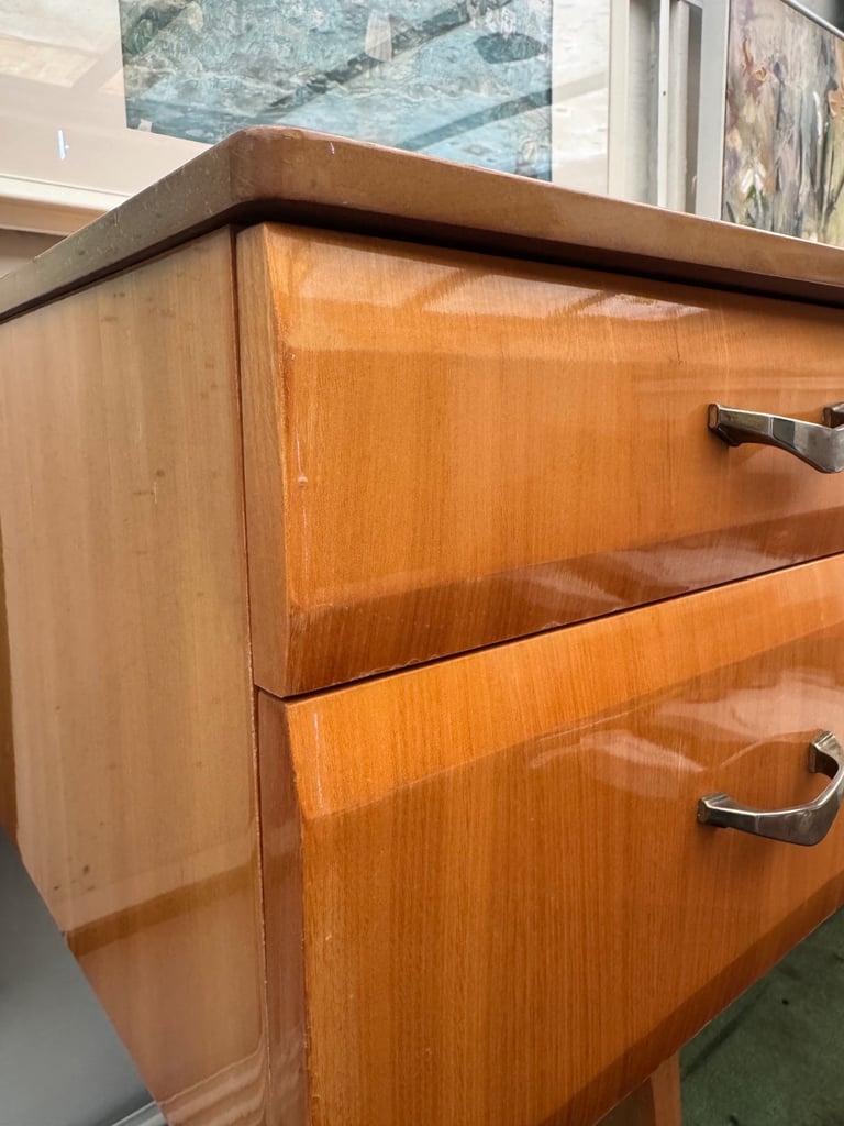 Mid Century Sideboard Credenza By Meredew Dressing Table Pin Legs Retro Chic
