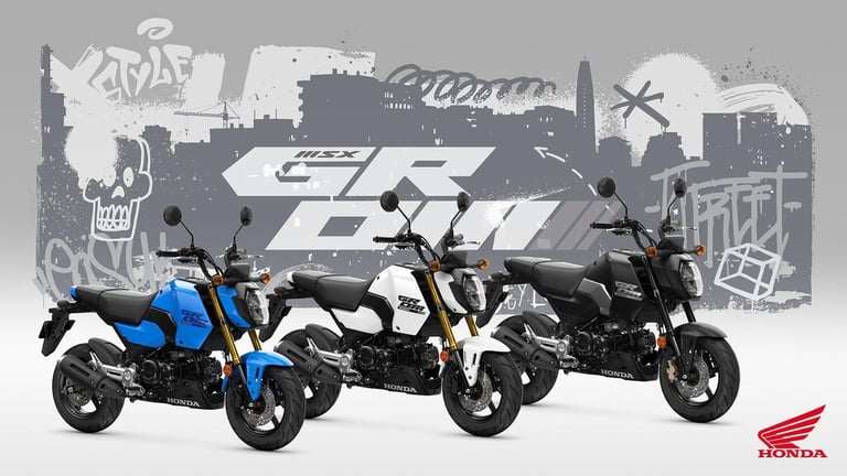 2025 NEW Honda MSX125 GROM, NEW COLOURS, Comfort and Travel Pack, New Body Work