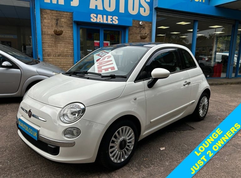 image for 2013 13 FIAT 500 1.2 LOUNGE BOSSANOVA WHITE PAN ROOF JUST 2 OWNERS