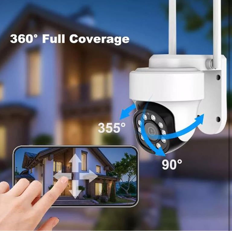 Cámara PTZ inalámbrica, cámara de Seguridad WiFi para el hogar de 5MP