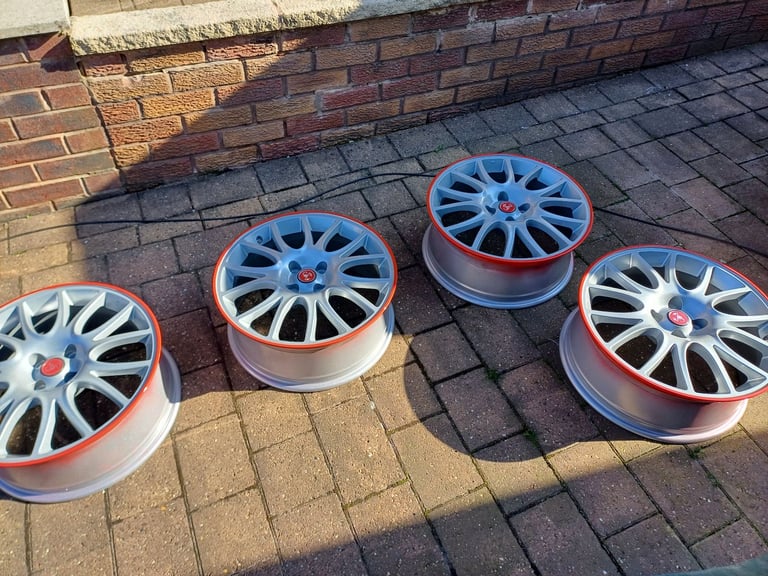 Fiat abarth 17" alloy wheel rims 50th anniversary   rare ferrari tribute 