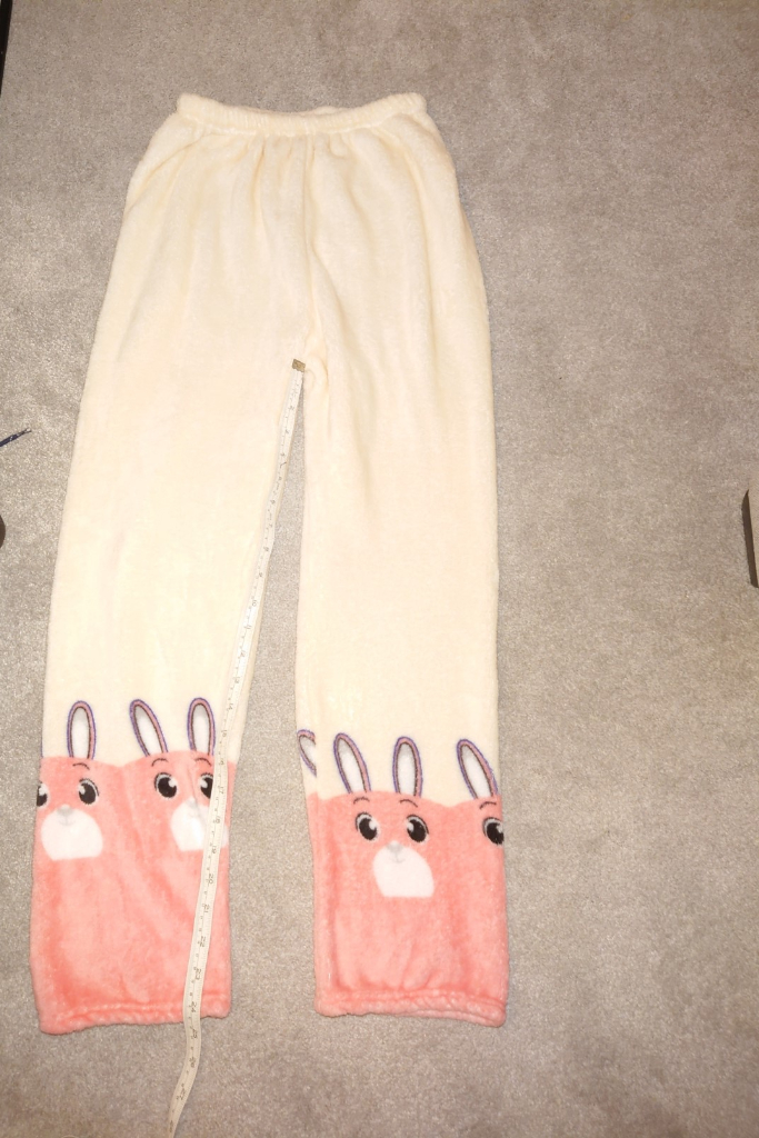 New Flannel Women Rabbit Pyjama set pink and cream