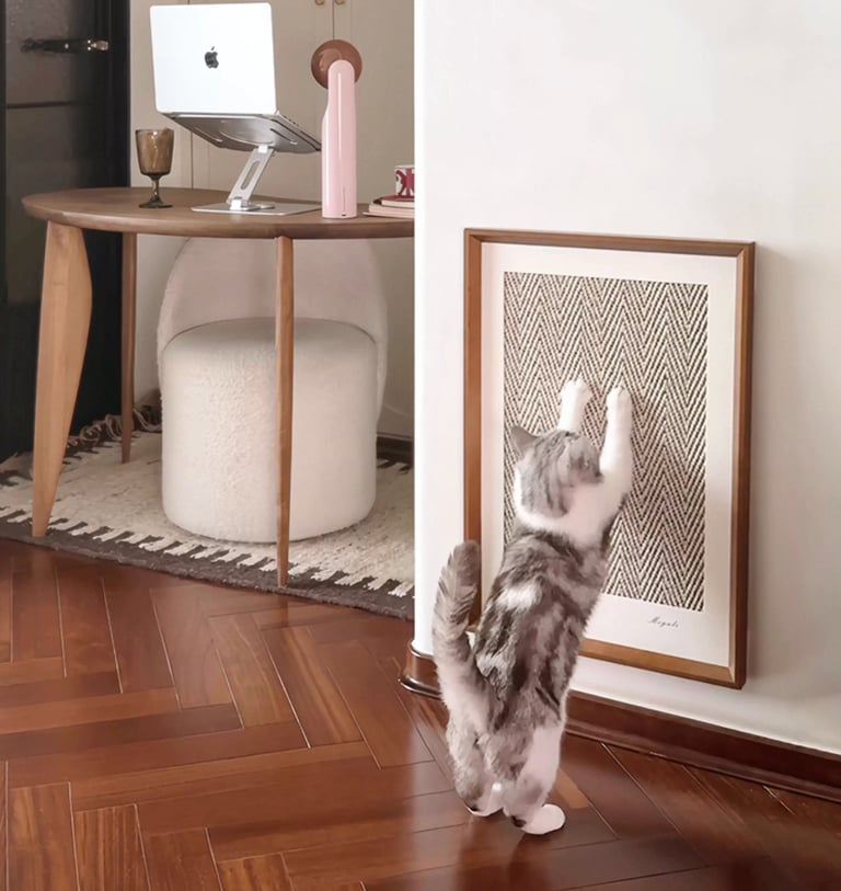 image for Brand New Framed Cat Scratching Board with Stand