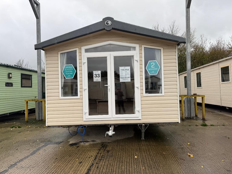 2 Bed Static Caravan 38x12 - DG + CH - Offsite - Private Land, Self Build
