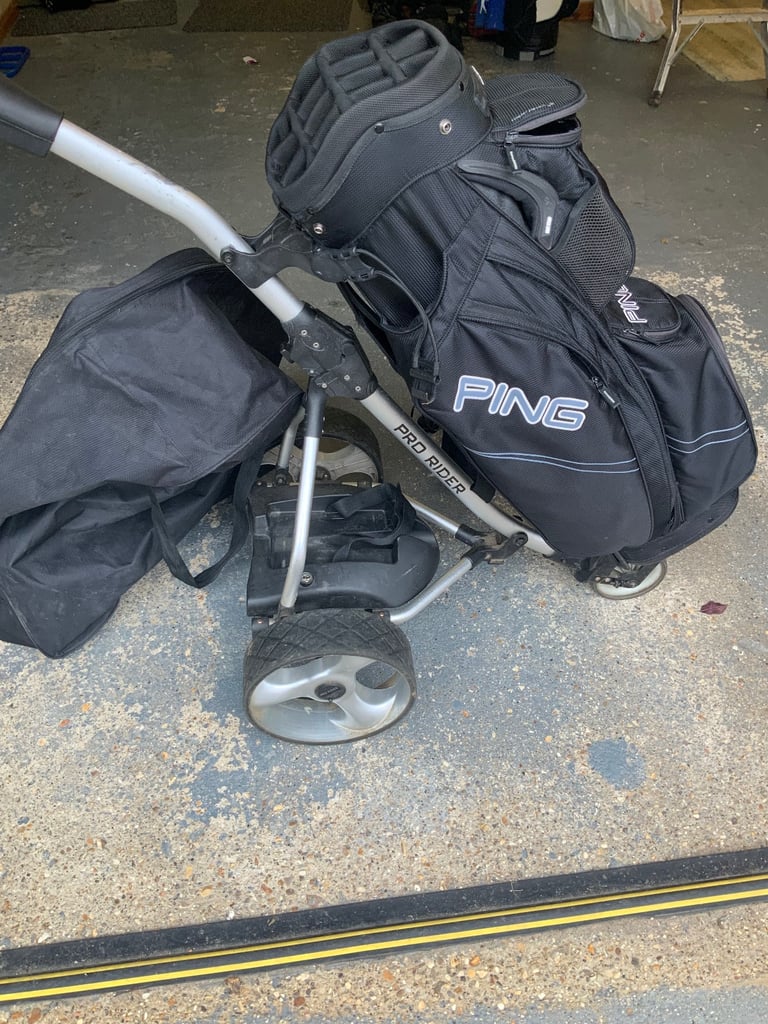 image for Electric golf trolley and Ping bag