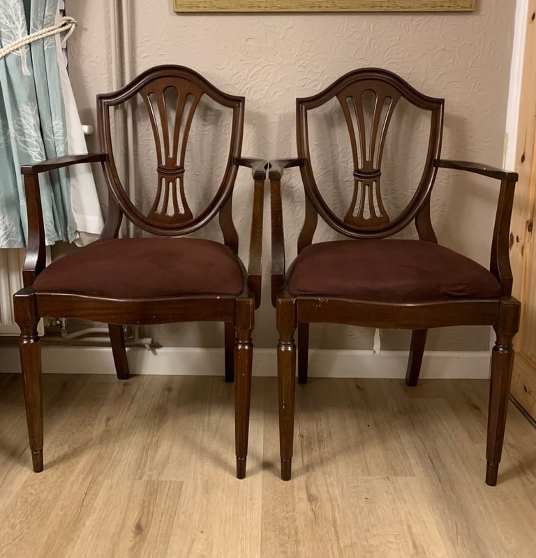 Two carver chairs 