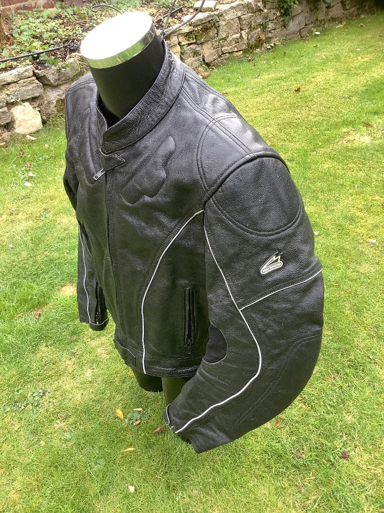 🏍️ HEIN GERICKE LEATHER MOTORCYCLE 🏍️ JACKET 🧥 (UK SIZE 36) BLACK