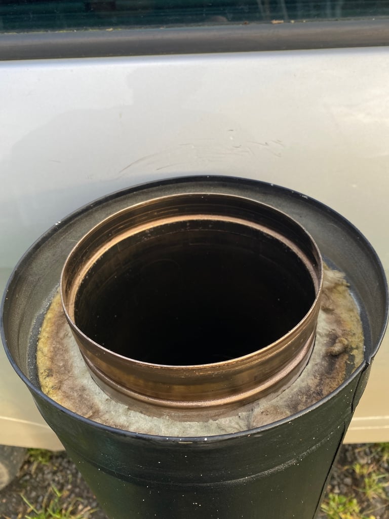 Twin wall flue pipe .