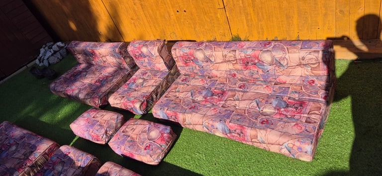 Cushions for camper caravan motorhome boat, set of 14 - front and back.