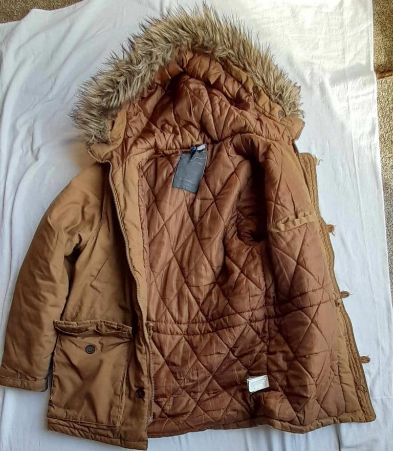 Men's size M thick hooded coats  both together £12