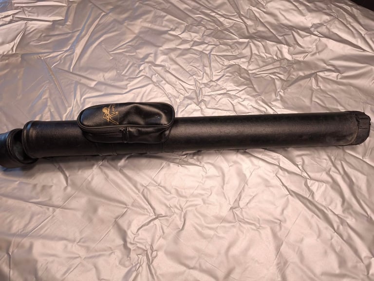 LAPERTI BLACK HARD TUBE CUE CASE FOR 57" SPLIT POOL or SNOOKER CUE