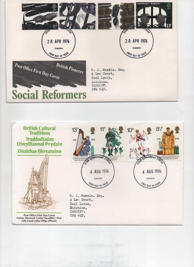 120 Wales first day covers