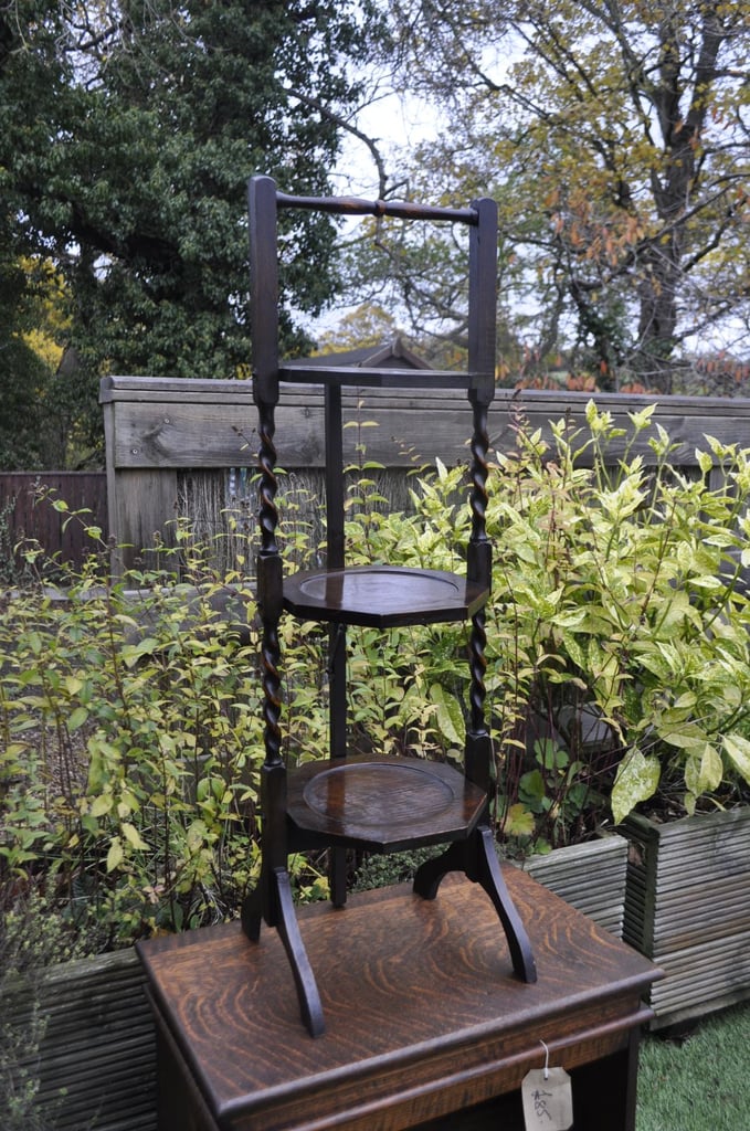 image for Jacobean inspired oak cake stand