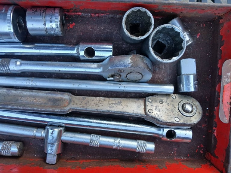 Vintage Britool  1/2 Drive Mixed Sockets and Spanners.