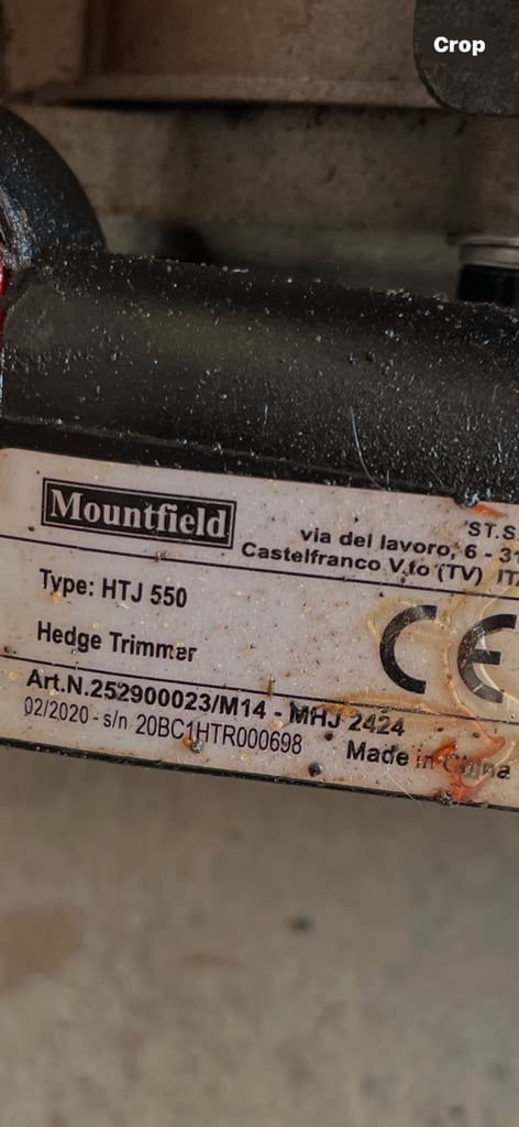 Mountfield hedge trimmer MHJ2424 (spares or repair)
