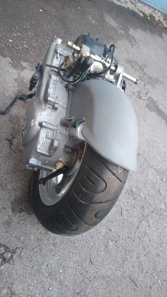 PGO, T-REX moped scooter, 50cc, 2000, complete motor/gearbox/wheel. Fully working.