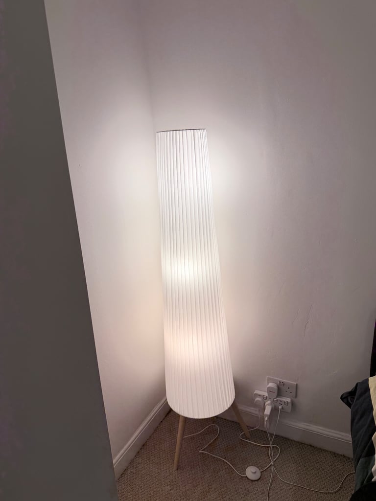 image for IKEA ÖKENSAND Floor Lamp – Beech/White