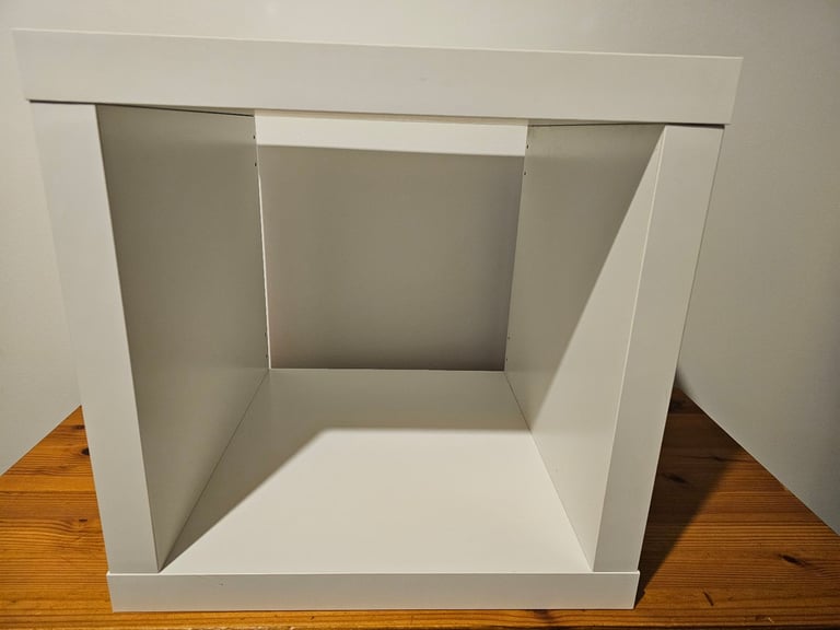 image for White Ikea kallax shelving box
