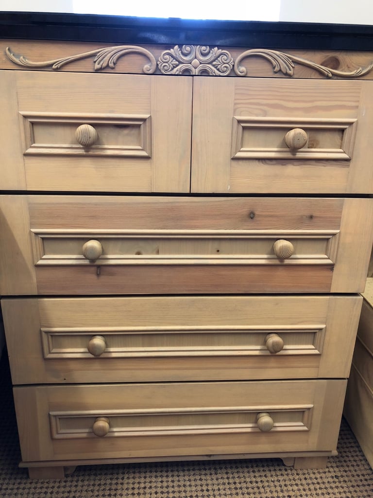 Chest of Drawers with Black Granite Top