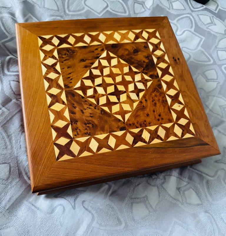 Handmade Wooden box - for storage of trinkets , or even to store kitchen spices (salt, pepper etc) 