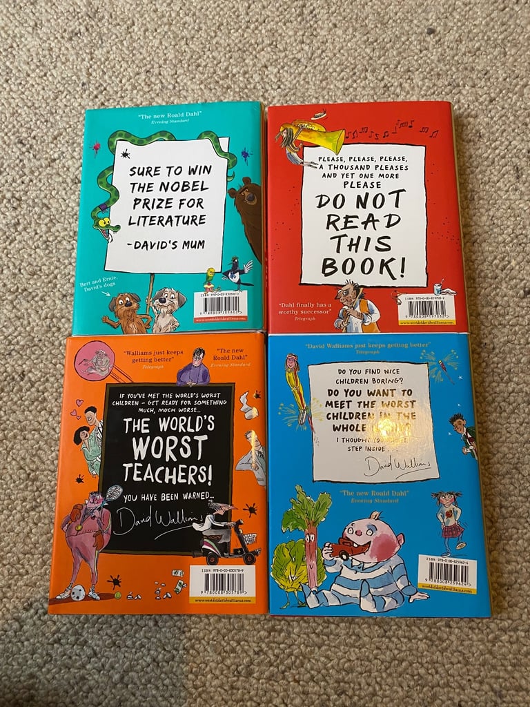 David Walliams books - Worlds Worst …. X4