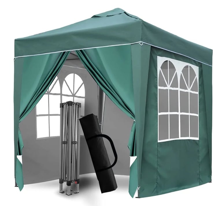 image for 2x2 meter Gazebo in Green with sidewalls