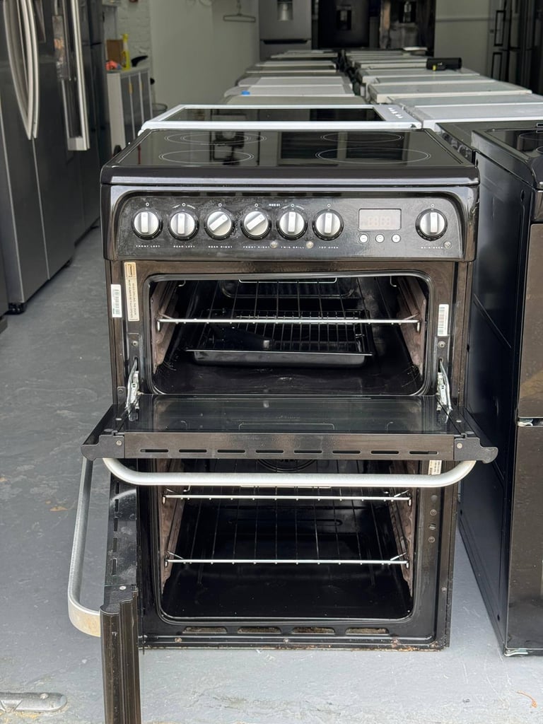 Hotpoint Electric Double Oven Cooker – 110L Black - Free Same Day Delivery 