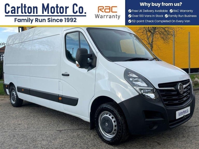 2020 Vauxhall Movano 2.3 L3 H2 F3500 135 BHP (INTERNAL RACKING) LWB PANEL VAN PA