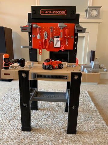 Smoby Black + Decker toy workbench, in Chepstow, Monmouthshire