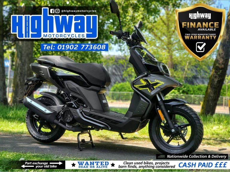 NEW Keeway Fact X 125 CBT Learner Legal Sport Scooter with Two Year Warranty