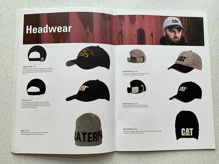 CAT Caterpillar Finning Brand Addition Merchandise Catalogue 2017, Clothes, Watches, Bags, Footwear