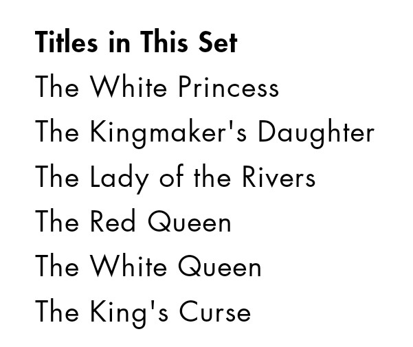  NEW PHILIPPA GREGORY 6 BOOK SET COUSINS' WARS SERIES FACTORY SEALED