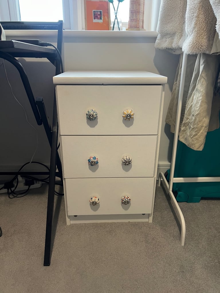 White Bedside Table