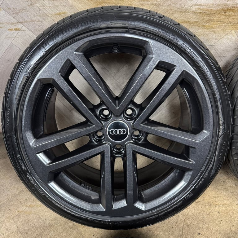 18'' GENUINE AUDI A3 S LINE GREY ALLOY WHEELS ALLOYS TYRES S3 5X112