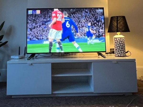 image for IKEA white TV cabinet excellent condition