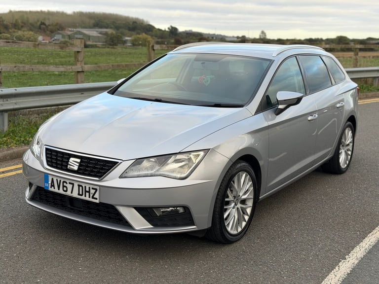 2017 67 SEAT LEON ST 1.6 TDI SE DYNAMIC TECHNOLOGY 5 DOOR ESTATE SILVER FULL MOT