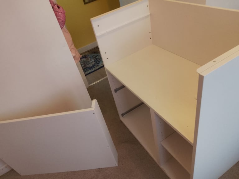 White Baby Changing Table with Drawers 