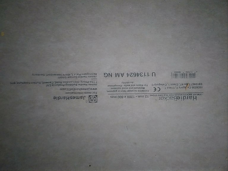 4 x Hardiebacker Boards