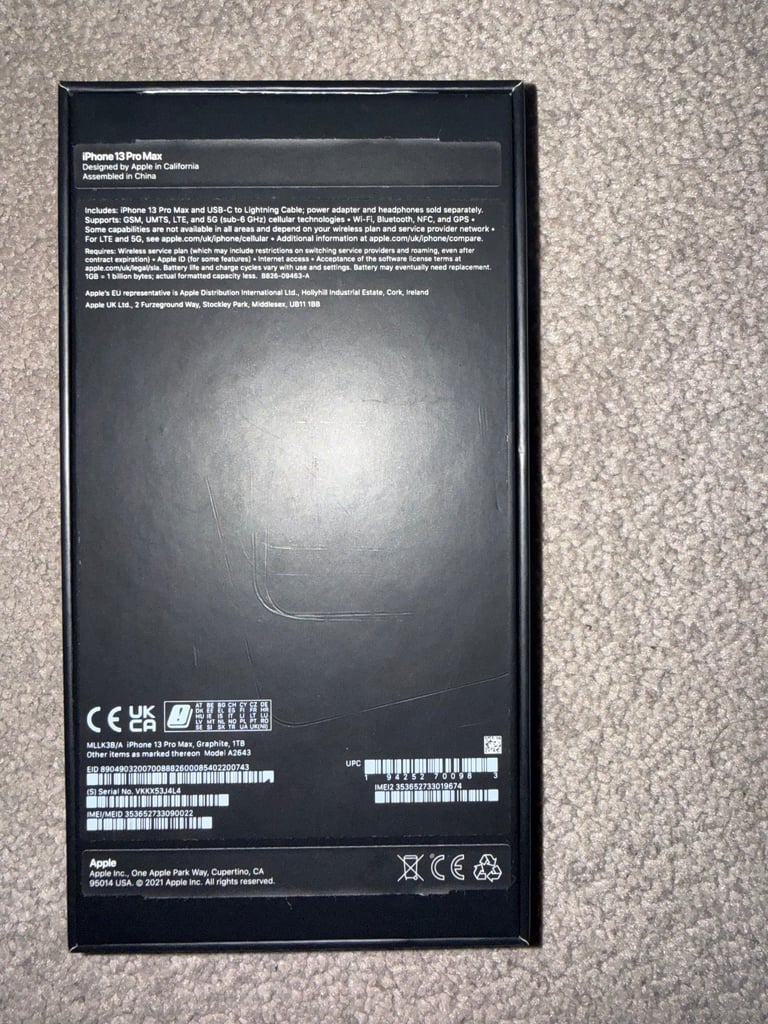 iPhone 13 Pro Max – 1TB – Graphite