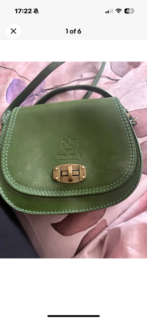 image for Green genuine leather bag