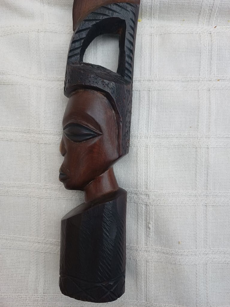 Vintage Large Wooden Hand Carved Tribal African Figure