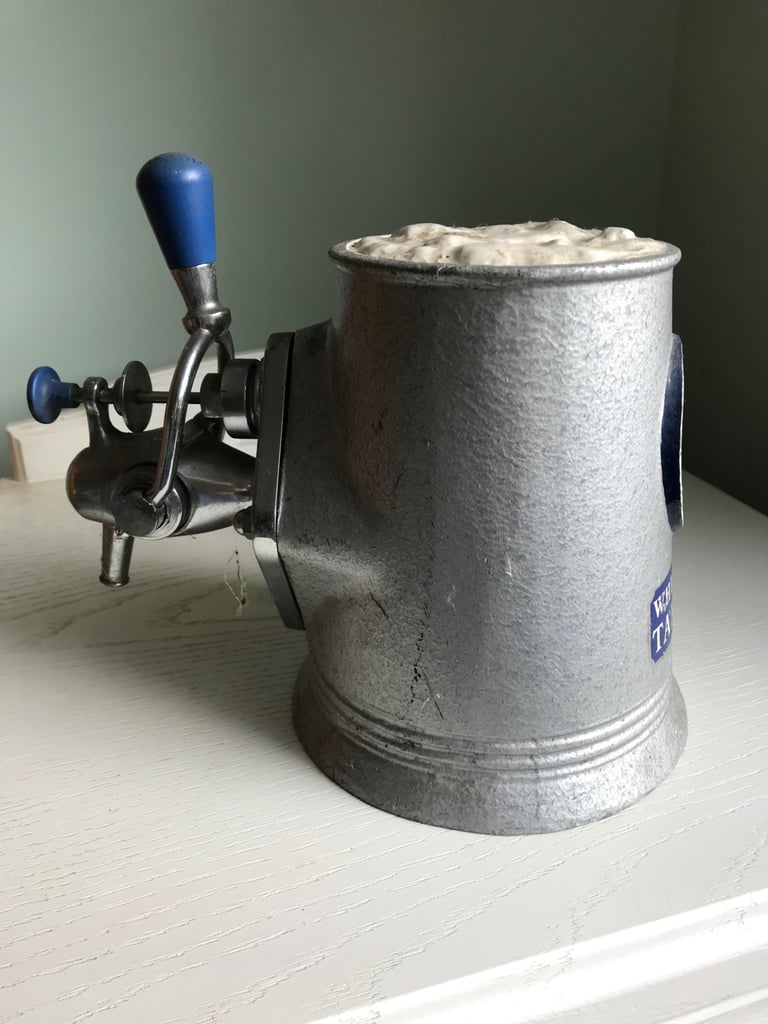 Vintage Whitbread Beer Pump and Glasses