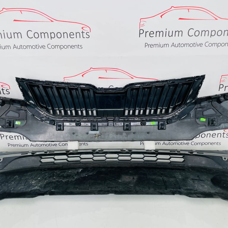 Skoda Karoq Front Bumper Genuine Grey With Washer Jets 2017 - 2021 [ap48]