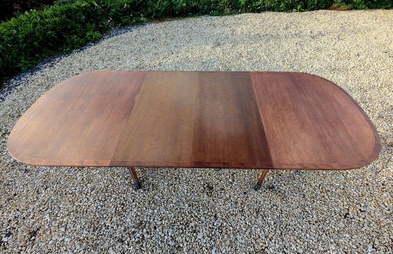 Regency Style Mahogany Extending Dining Table Almost 8 FT Long 10 Seater
