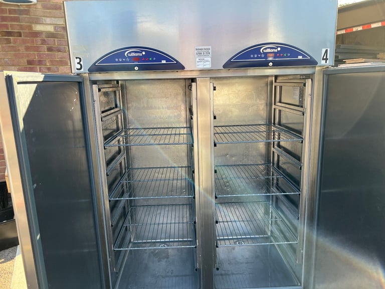 WILLIAMS 2 DOORS TWIN MOTORS FRIDGE CATERING COMMERCIAL KITCHEN RESTAURANT SHOP