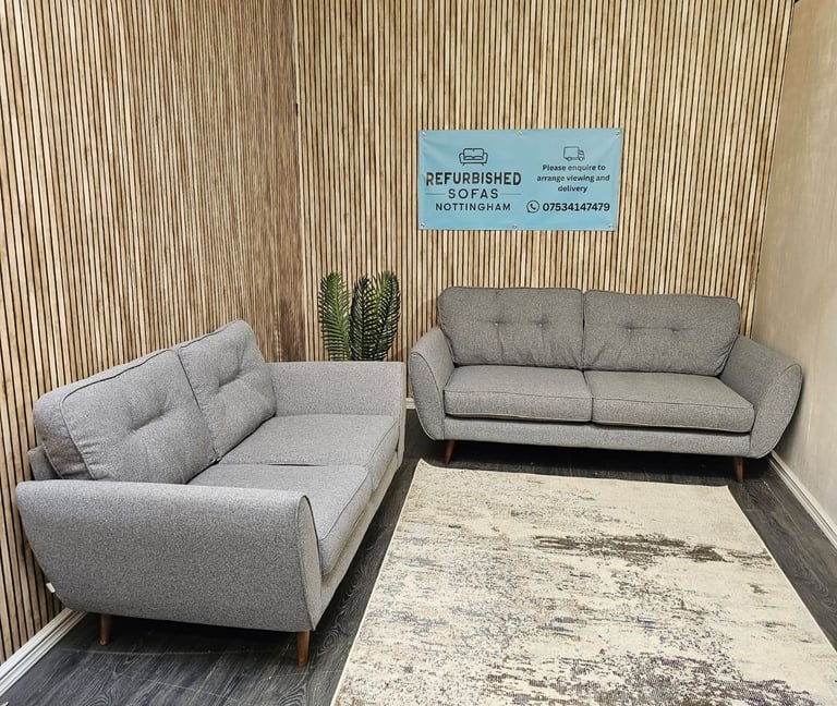 image for Dfs 3 seater + 2 seater grey sofa set