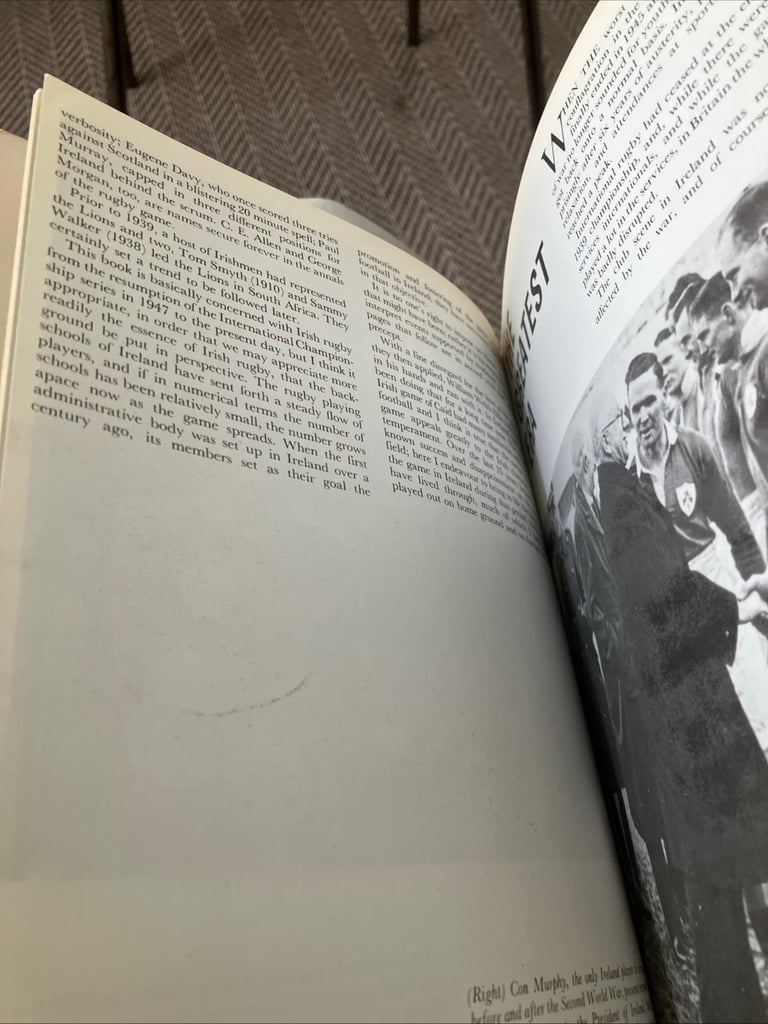 Vintage book Irish rugby scrapbook 1982