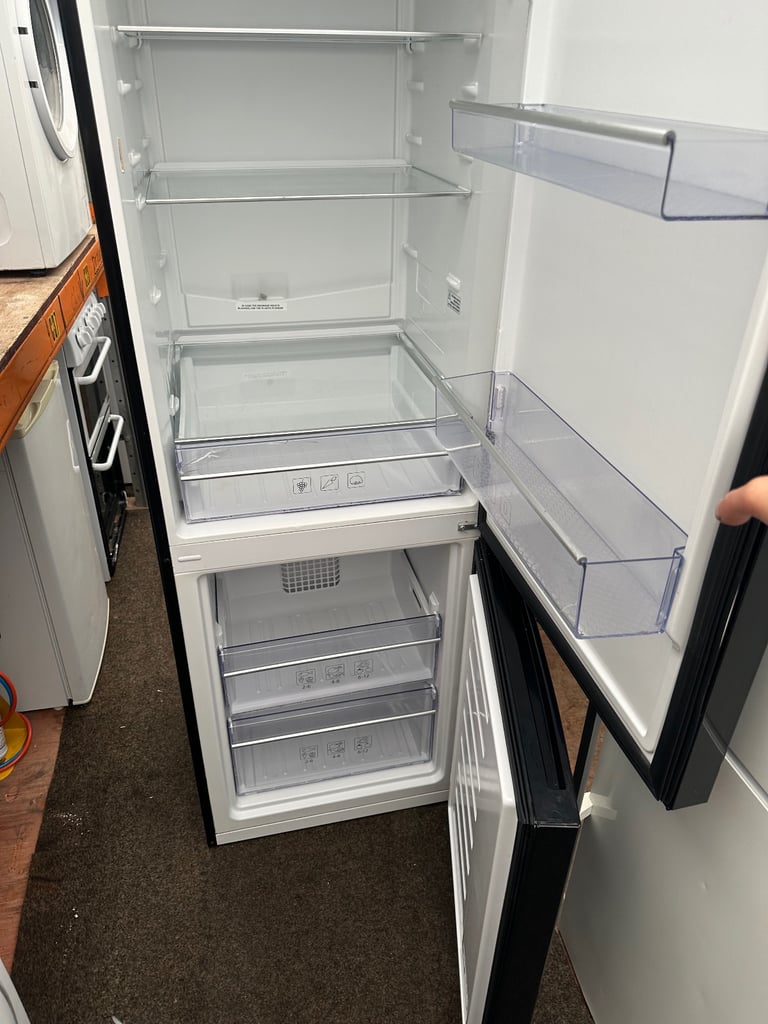 BEKO black good condition frost free fridge freezer 
