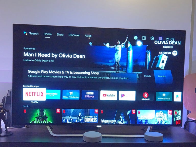 image for Philips TV 55 inch ambient light 