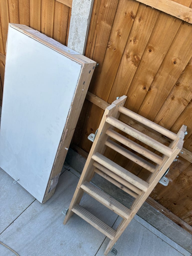 image for Timber Loft Access Kit – Insulated Trapdoor & 3-Section Ladder